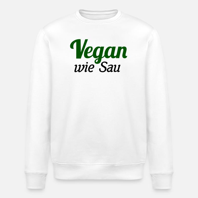 vegan as hell - Stanley/Stella ROLLER Unisex Organic Sweatshirt - white