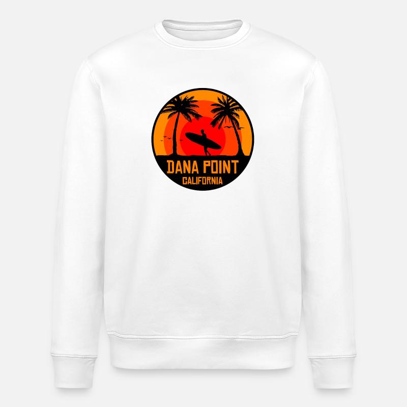 Dana Point Surf Sunset - Stanley/Stella ROLLER Unisex Organic Sweatshirt - white
