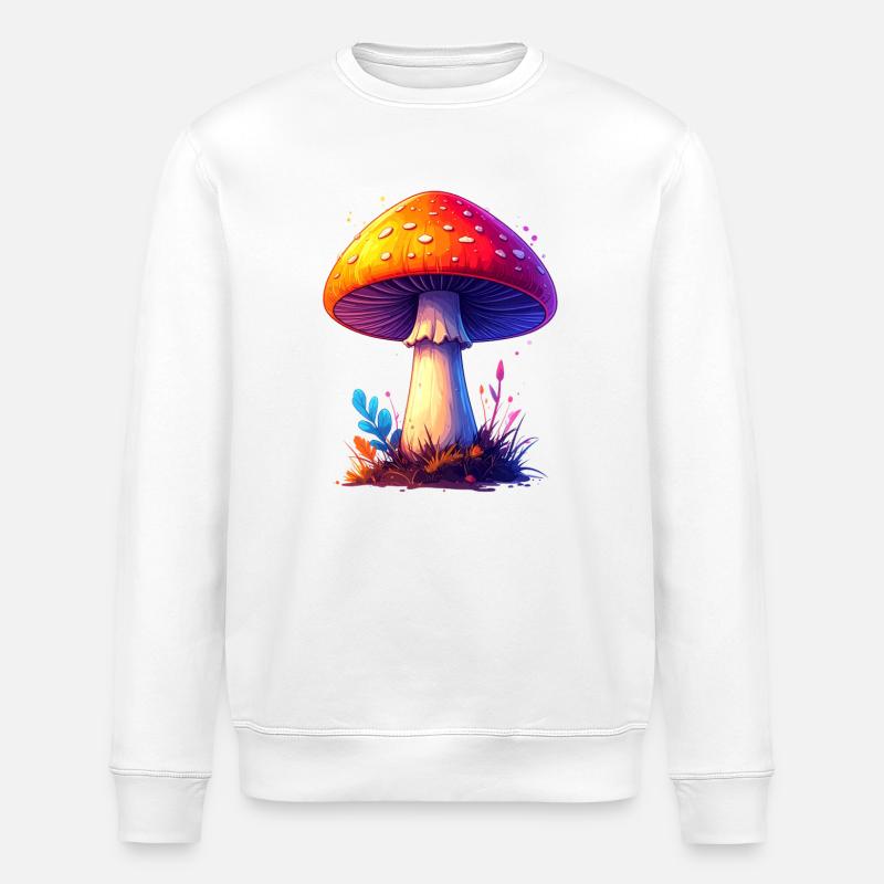 fly agaric - Stanley/Stella ROLLER Unisex Organic Sweatshirt - white