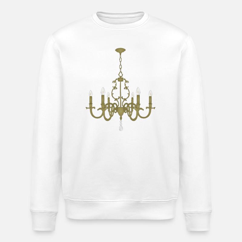 Goldene Kronleuchter-Pendellampe - Stanley/Stella Unisex Bio-Sweatshirt ROLLER - Weiß