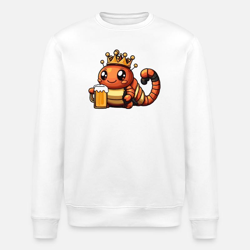 Wurm Bier König - Stanley/Stella Unisex Bio-Sweatshirt ROLLER - Weiß