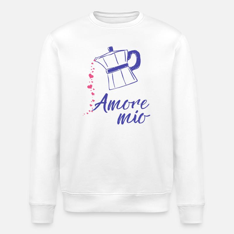 Amore_mio_epsresso_herz_ - Sweat bio ROLLER Stanley/Stella Unisexe - blanc