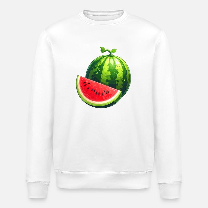 Pastèque - Sweat bio ROLLER Stanley/Stella Unisexe - blanc