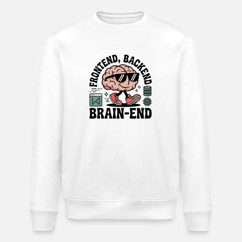 Frontend, backend, Brain-end | Développeur - Sweat bio ROLLER Stanley/Stella Unisexe - blanc