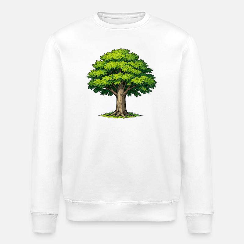 Arbre au feuillage luxuriant - Sweat bio ROLLER Stanley/Stella Unisexe - blanc