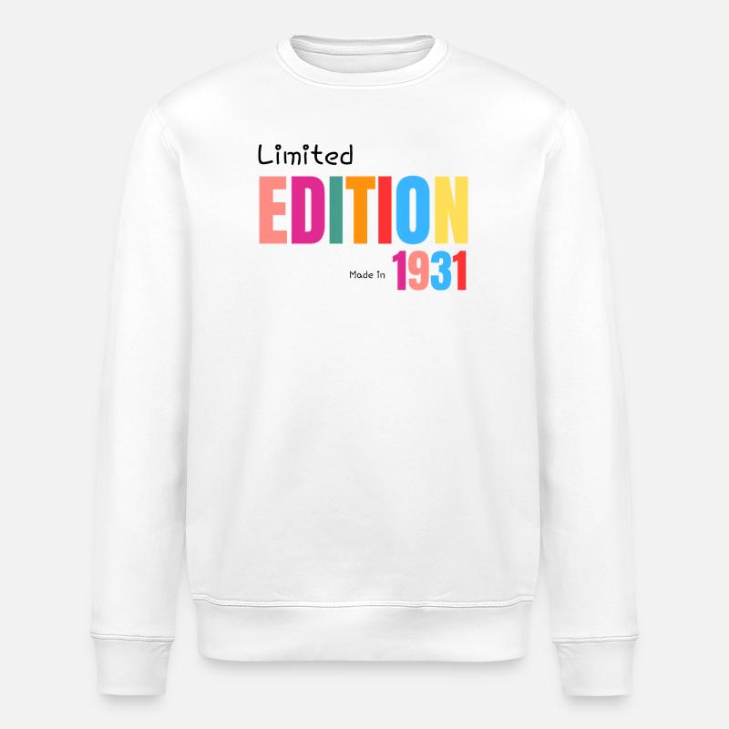 Limited edition Made in 1931 - Stanley/Stella ROLLER Unisex Organic Sweatshirt - white