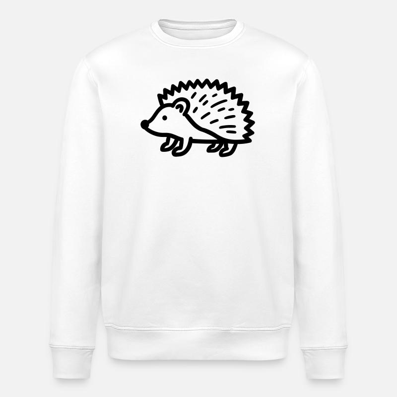 hedgehog - Stanley/Stella ROLLER Unisex Organic Sweatshirt - white