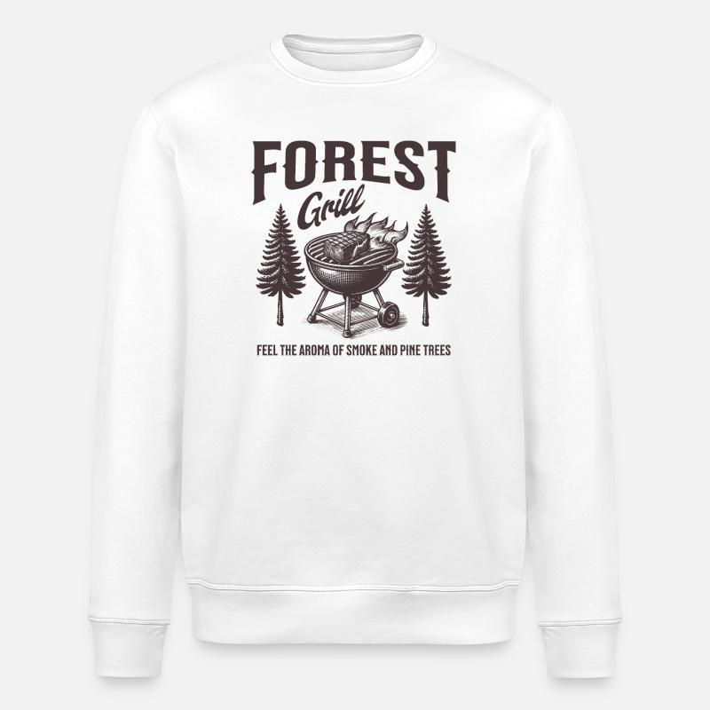 Foret Grill Arômes Bois - Sweat bio ROLLER Stanley/Stella Unisexe - blanc
