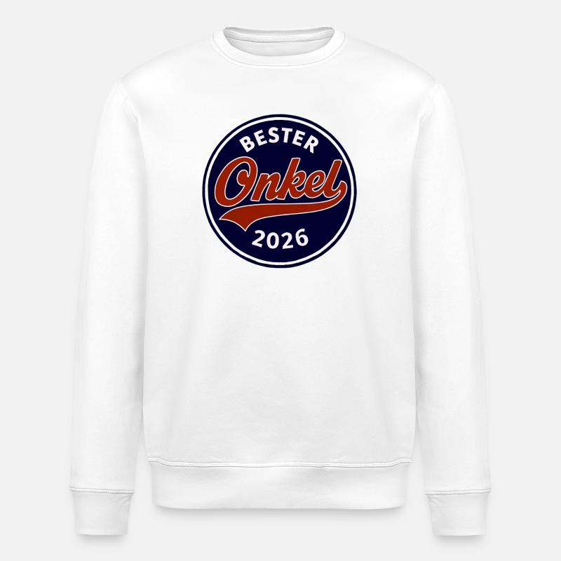 Besten Onkel 2026 Abzeichen - Stanley/Stella Unisex Bio-Sweatshirt ROLLER - Weiß