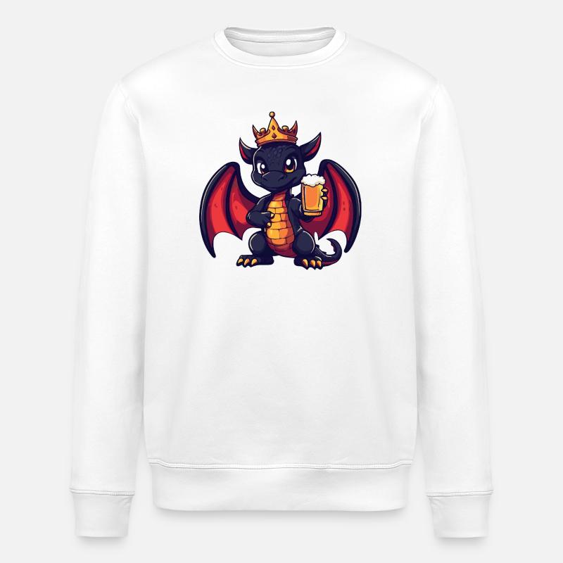Drache Bier König - Stanley/Stella Unisex Bio-Sweatshirt ROLLER - Weiß