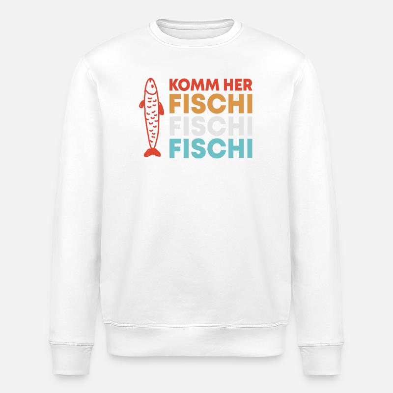 Diction de pêche à la pêche - Sweat bio ROLLER Stanley/Stella Unisexe - blanc