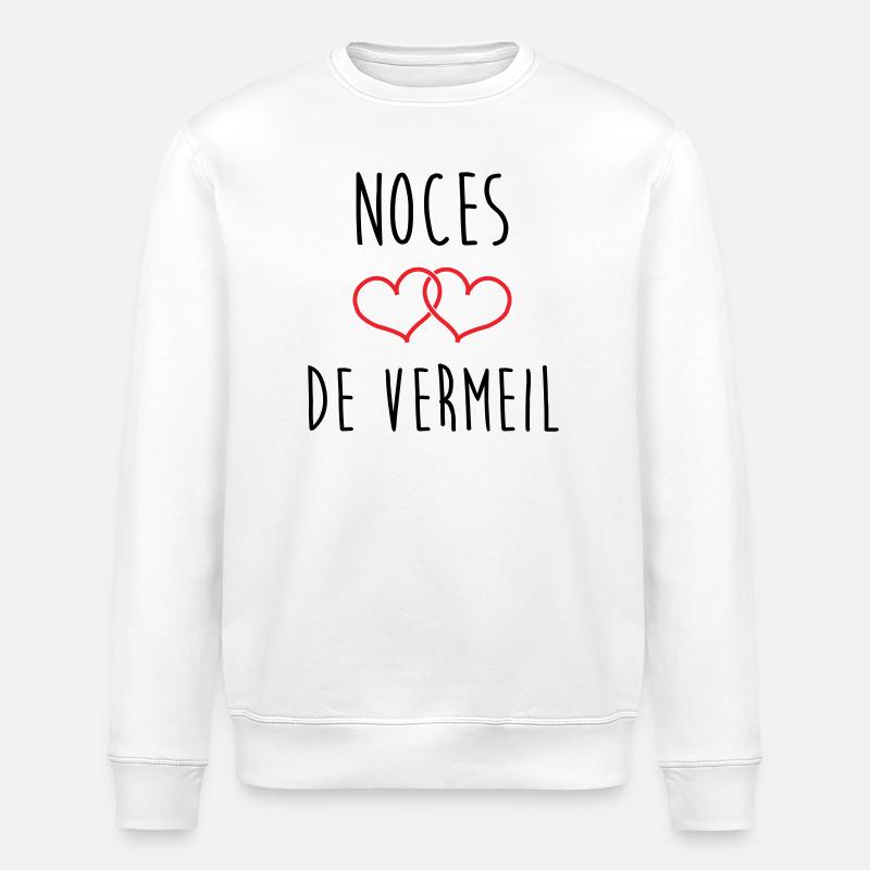 Vermeil-Hochzeit 45 Jahre Ehe - Stanley/Stella Unisex Bio-Sweatshirt ROLLER - Weiß
