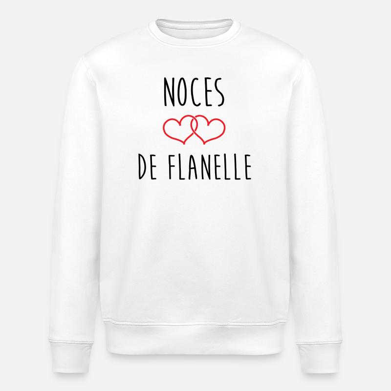 Flannel-Hochzeit – 43 Jahre Ehe - Stanley/Stella Unisex Bio-Sweatshirt ROLLER - Weiß