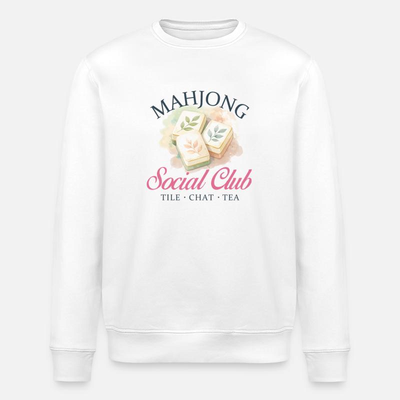 Mahjong Social Club Tile Chat Tea - Sweat bio ROLLER Stanley/Stella Unisexe - blanc