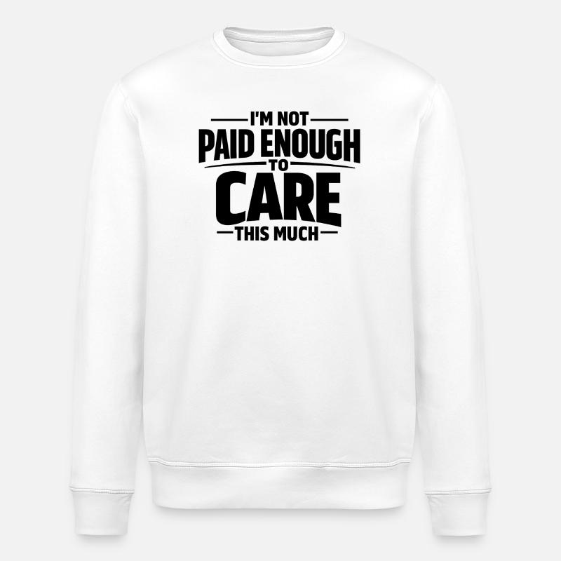 Ist mir egal Mittelfinger Statement - Stanley/Stella Unisex Bio-Sweatshirt ROLLER - Weiß