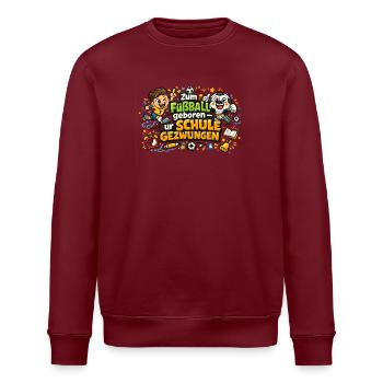 Fußball geboren – Schule gezwungen - Stanley/Stella Unisex Bio-Sweatshirt ROLLER - Weiß - Vorne - Nik (191cm)
