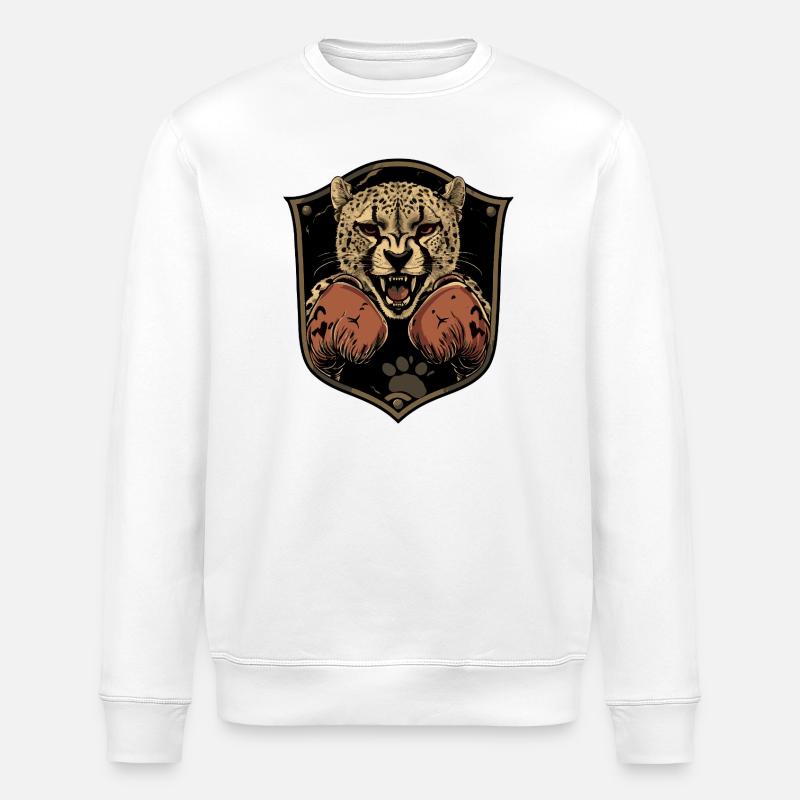 Gepard Boxer MMA - Stanley/Stella Unisex Bio-Sweatshirt ROLLER - Weiß