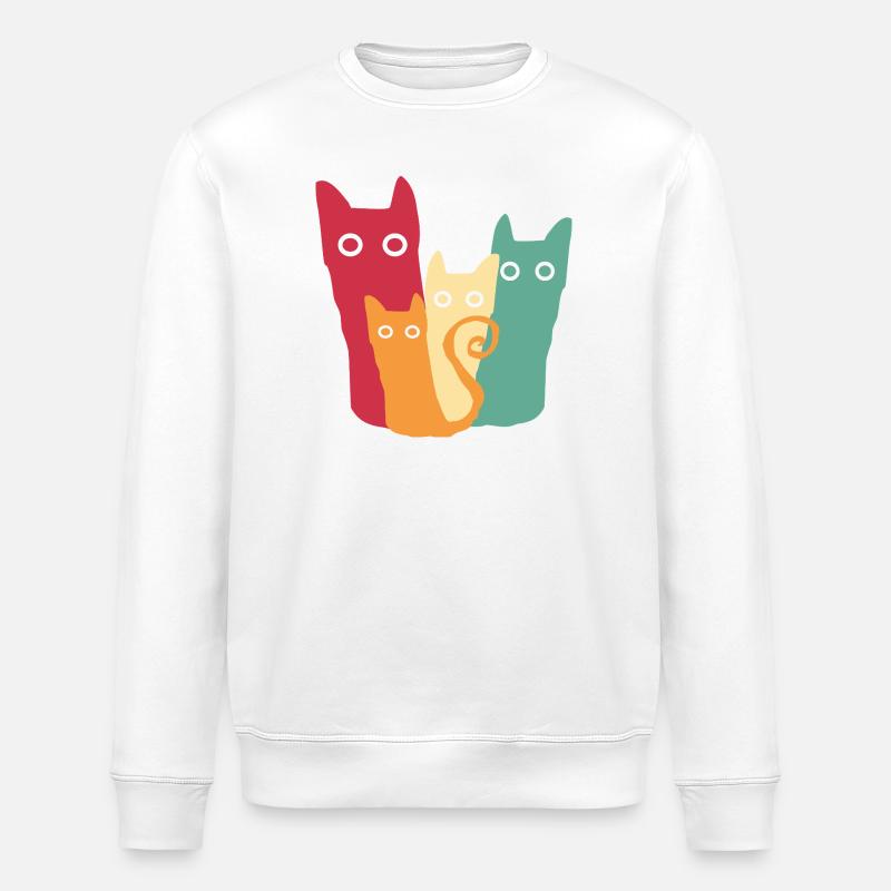 Cats Retro Cat - Sweat bio ROLLER Stanley/Stella Unisexe - blanc