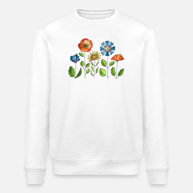 Blumen - Stanley/Stella Unisex Bio-Sweatshirt ROLLER - Weiß