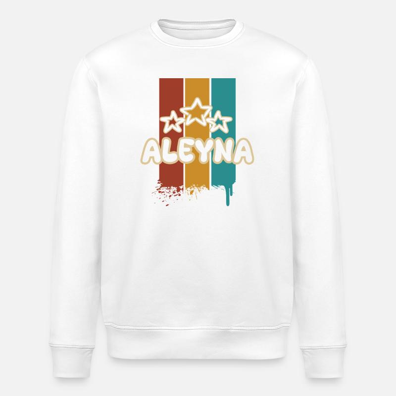 Aleyna as a gift idea - Stanley/Stella ROLLER Unisex Organic Sweatshirt - white