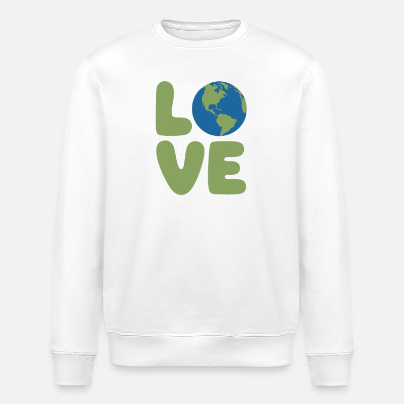 Earth Love Globe Logo - Stanley/Stella Unisex Bio-Sweatshirt ROLLER - Weiß