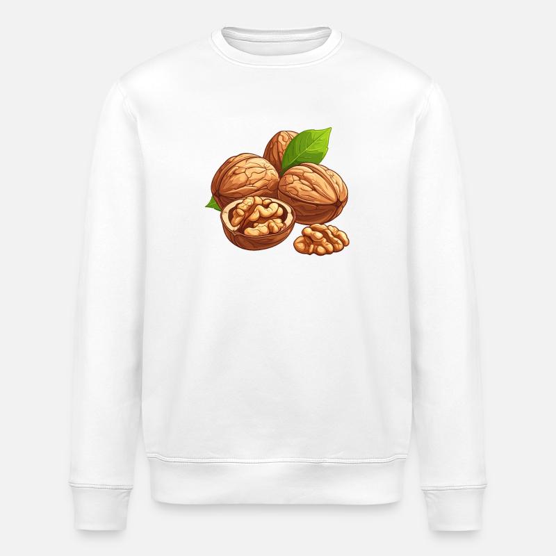walnuts - Stanley/Stella ROLLER Unisex Organic Sweatshirt - white