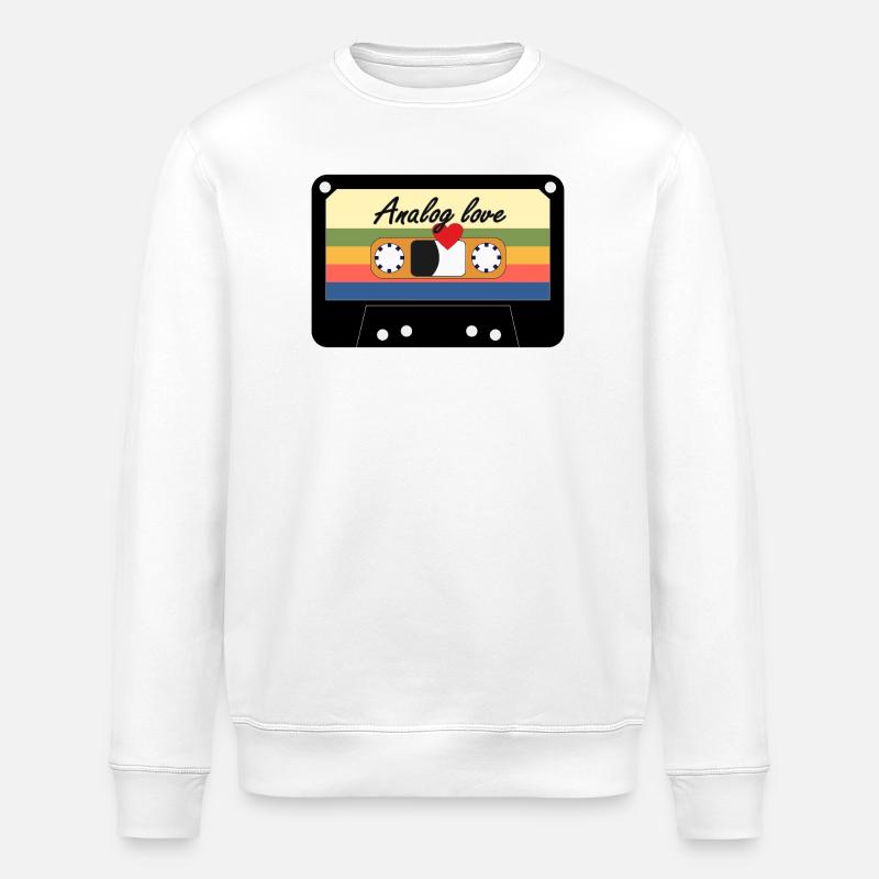 Analog Love Retro Cassette - Stanley/Stella ROLLER Unisex Organic Sweatshirt - white