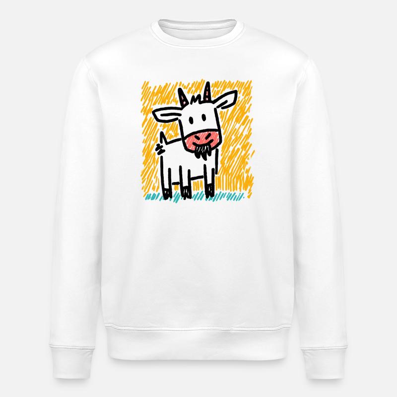 Doodle Goat - Sweat bio ROLLER Stanley/Stella Unisexe - blanc