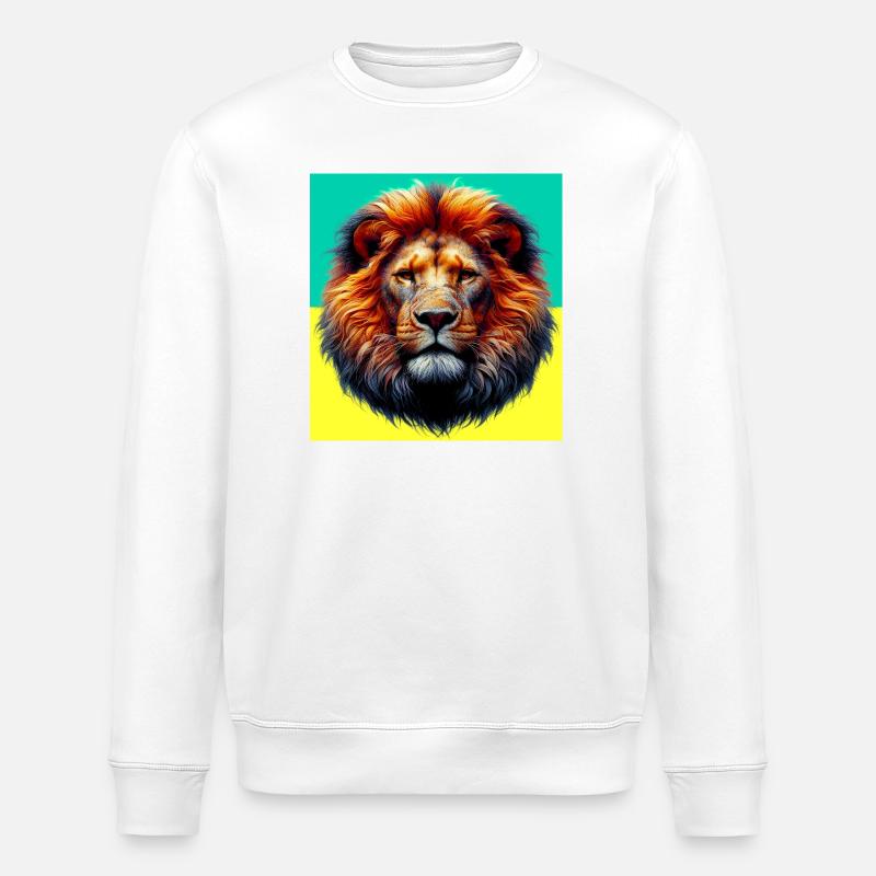 Löwe - Stanley/Stella Unisex Bio-Sweatshirt ROLLER - Weiß