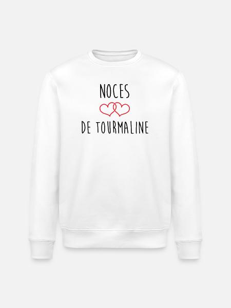 Turmalin-Hochzeit 52 Jahre Ehe - Stanley/Stella Unisex Bio-Sweatshirt ROLLER - Weiß