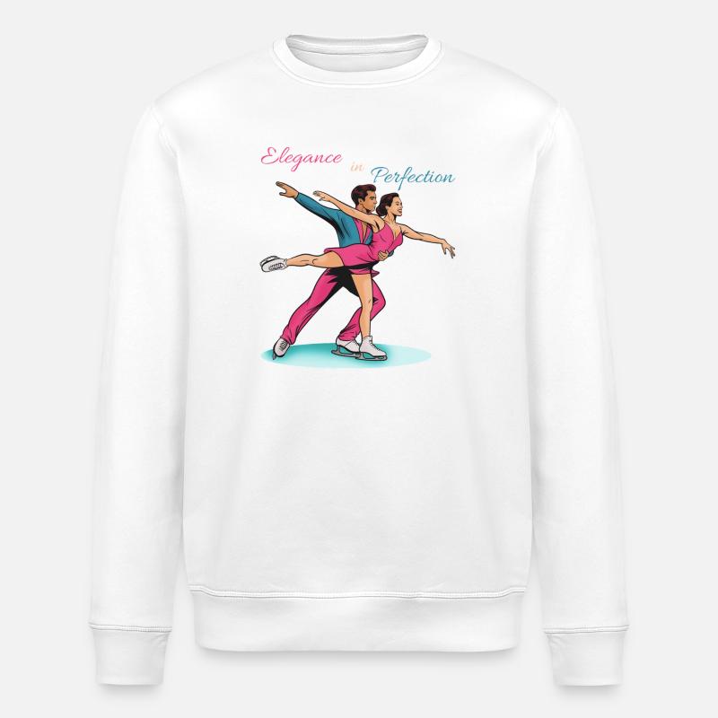 Eleganz auf dem Eis, Eiskunstlauf - Stanley/Stella ROLLER Unisex Organic Sweatshirt - white