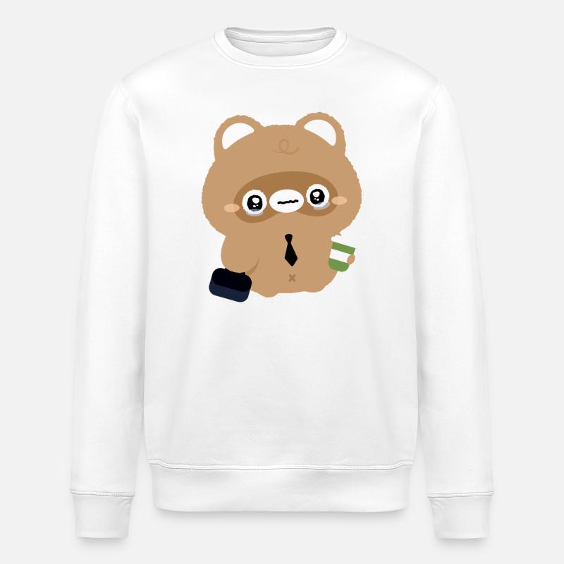 Müder Biber - Stanley/Stella Unisex Bio-Sweatshirt ROLLER - Weiß