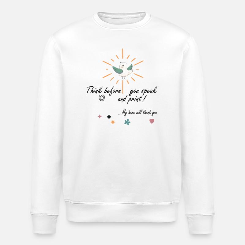 Think - Stanley/Stella ROLLER Unisex Organic Sweatshirt - white