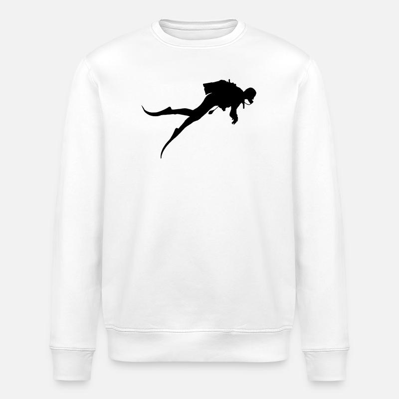Plongeur Taucher - Sweat bio ROLLER Stanley/Stella Unisexe - blanc