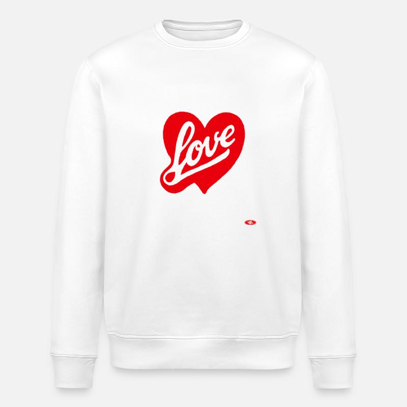 Scénario de Red Love Heart - Sweat bio ROLLER Stanley/Stella Unisexe - blanc