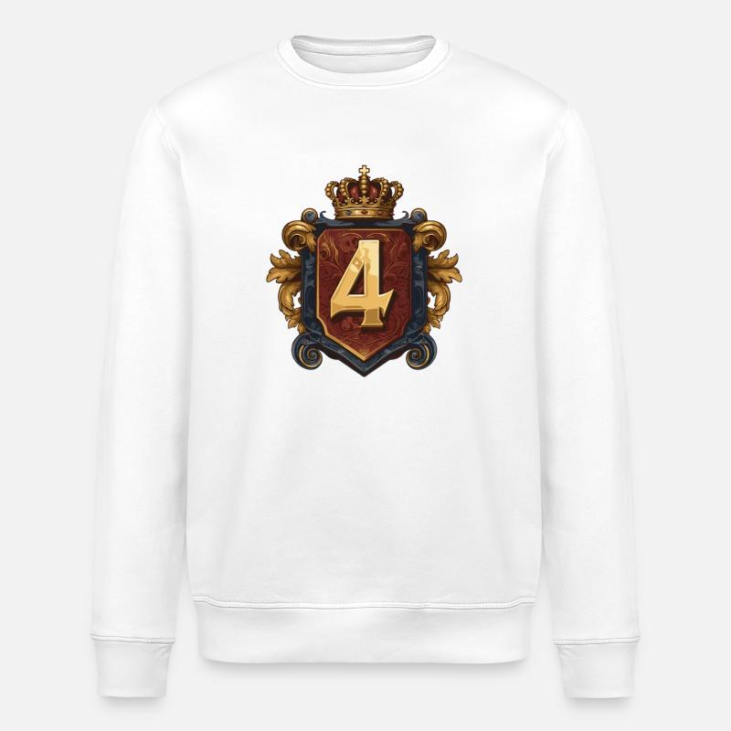 4 Nombre d’armoiries - Sweat bio ROLLER Stanley/Stella Unisexe - blanc