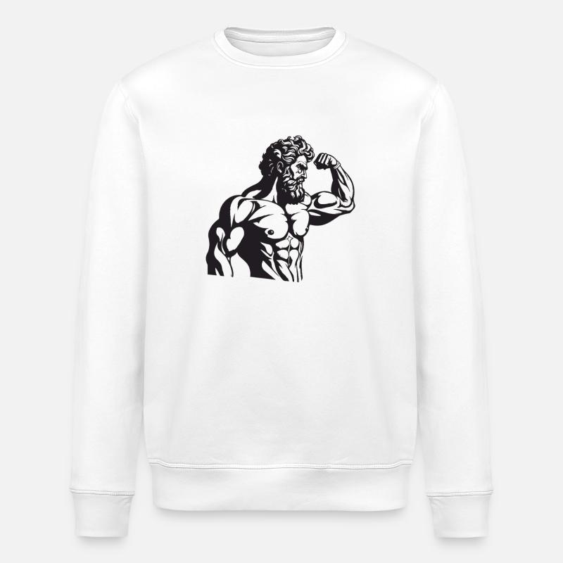 Spartiate grec - Sweat bio ROLLER Stanley/Stella Unisexe - blanc