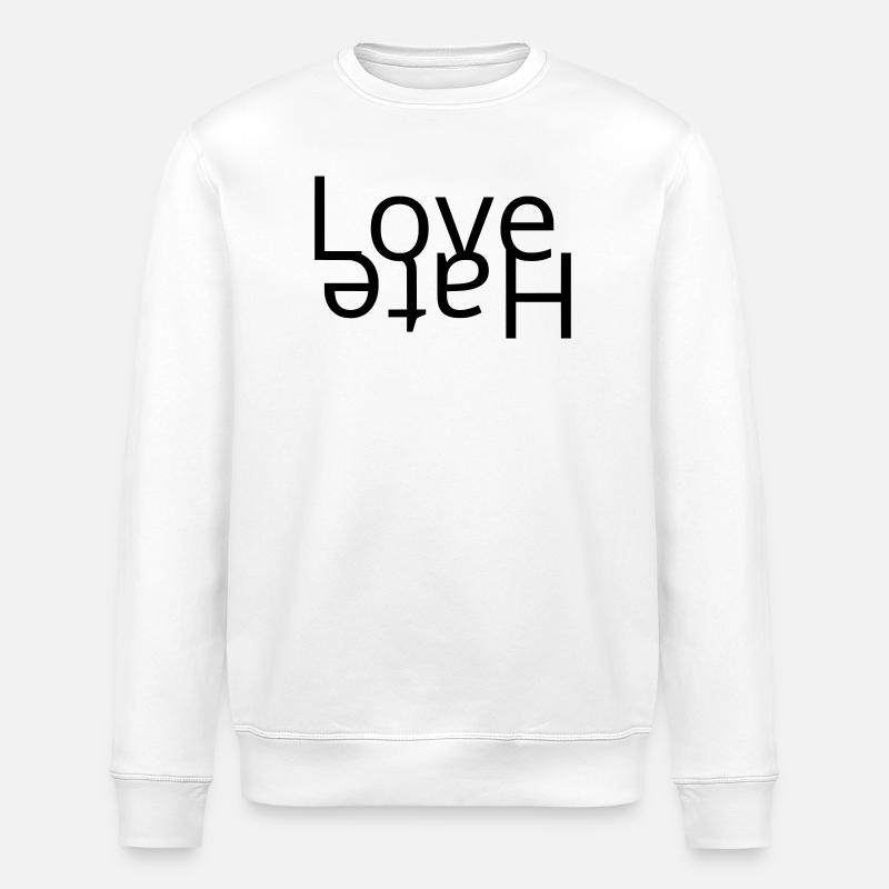 Liebe – Hass - Stanley/Stella Unisex Bio-Sweatshirt ROLLER - Weiß