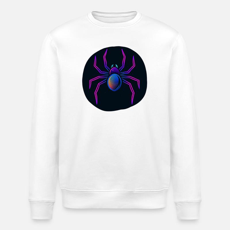 Araignée néon dans l’espace - Sweat bio ROLLER Stanley/Stella Unisexe - blanc