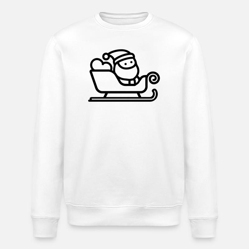 traîneau du Père Noël - Sweat bio ROLLER Stanley/Stella Unisexe - blanc