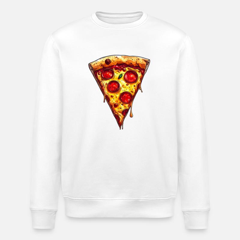 Pizza - Stanley/Stella Unisex Bio-Sweatshirt ROLLER - Weiß