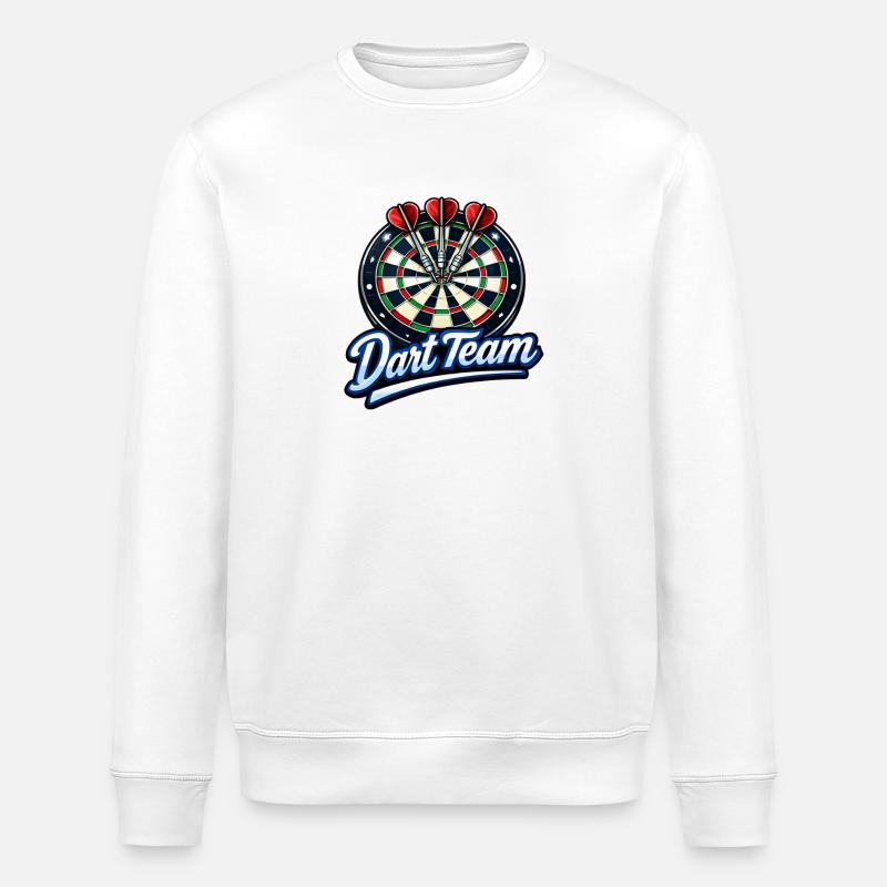 Dart Team Dartboard Power - Stanley/Stella Unisex Bio-Sweatshirt ROLLER - Weiß
