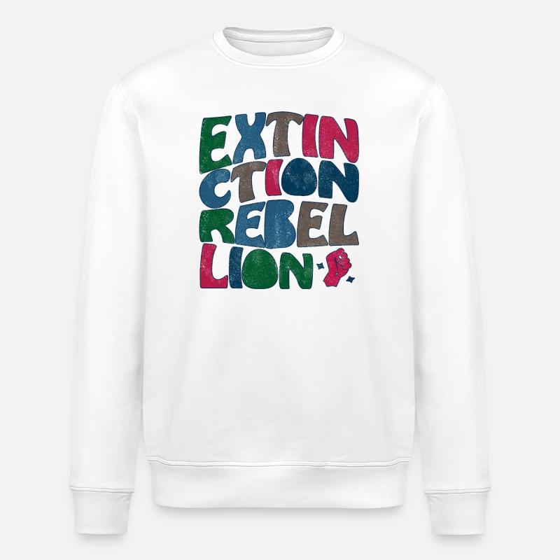 Extinction Rebellion rétro - Sweat bio ROLLER Stanley/Stella Unisexe - blanc