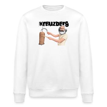 Kreuzberg Döner Marx - Stanley/Stella ROLLER Unisex Organic Sweatshirt - white - Front - Nik (191cm)
