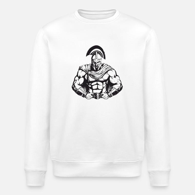 Spartaner Gladiator Bodybuilding - Stanley/Stella Unisex Bio-Sweatshirt ROLLER - Weiß