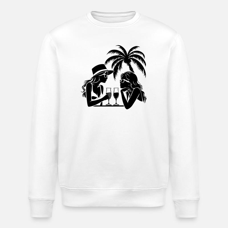 Mädels Urlaub Palmen - Stanley/Stella Unisex Bio-Sweatshirt ROLLER - Weiß