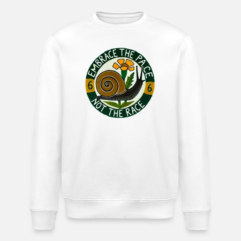 Adoptez le rythme, pas la course - Sweat bio ROLLER Stanley/Stella Unisexe - blanc