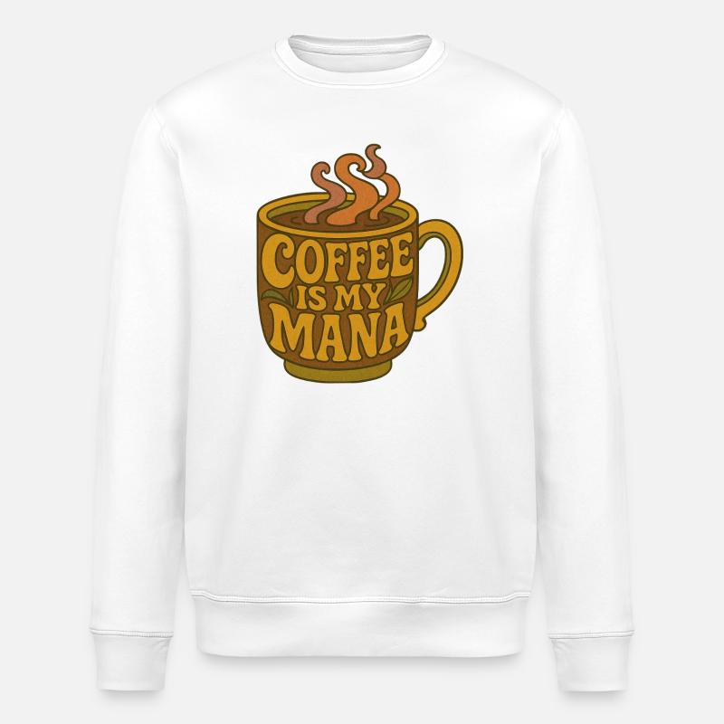 Kaffee ist meine Mana-Tasse - Stanley/Stella Unisex Bio-Sweatshirt ROLLER - Weiß