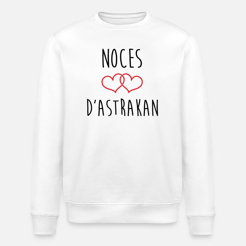 Bryllupsdag - Astrakhan-bryllup (64 år) - Stanley/Stella økologisk unisex-sweatshirt ROLLER - hvid