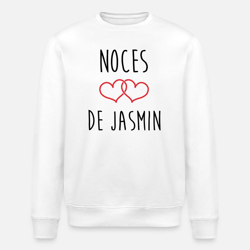 Wedding Anniversary - Jasmine Wedding (66 years) - Stanley/Stella ROLLER Unisex Organic Sweatshirt - white